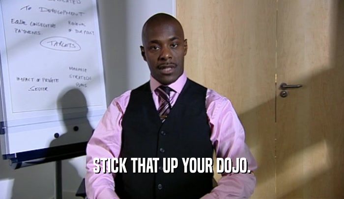 STICK THAT UP YOUR DOJO.  