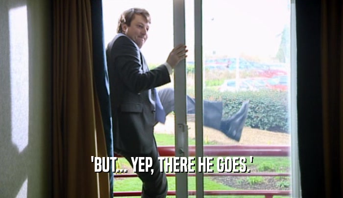 'BUT... YEP, THERE HE GOES.'  