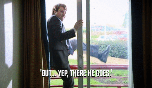'BUT... YEP, THERE HE GOES.'  