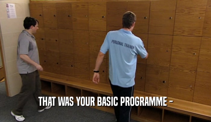 THAT WAS YOUR BASIC PROGRAMME -  