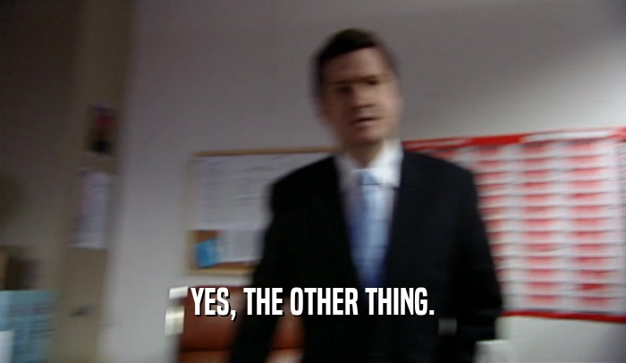 YES, THE OTHER THING.  