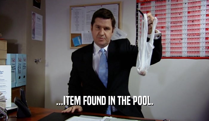 ...ITEM FOUND IN THE POOL.  