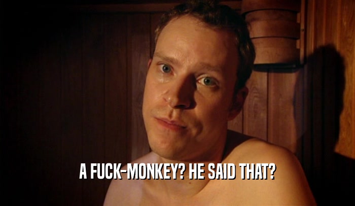 A FUCK-MONKEY? HE SAID THAT?  