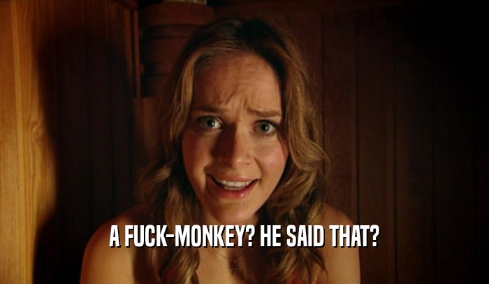 A FUCK-MONKEY? HE SAID THAT?  