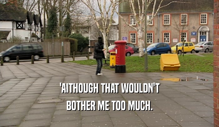 'AITHOUGH THAT WOULDN'T BOTHER ME TOO MUCH. 