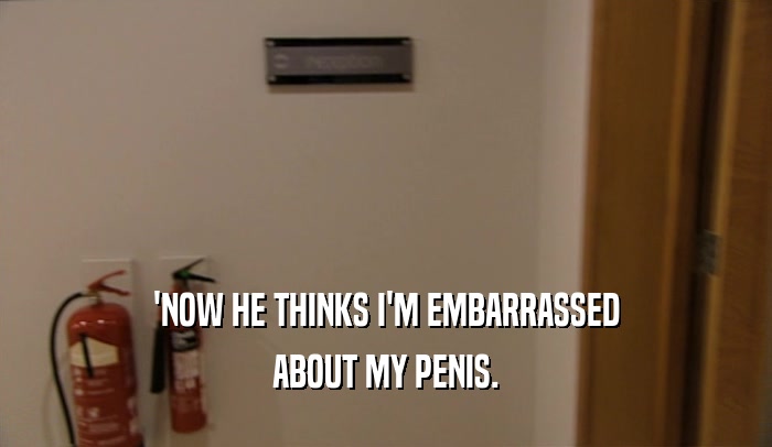 'NOW HE THINKS I'M EMBARRASSED ABOUT MY PENIS. 