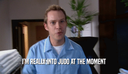 I'M REALLY INTO JUDO AT THE MOMENT  