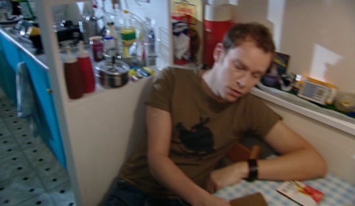 YOU'RE HERE. I THOUGHT YOU'D BE DOWN AT THE ORGAZOID'S. 