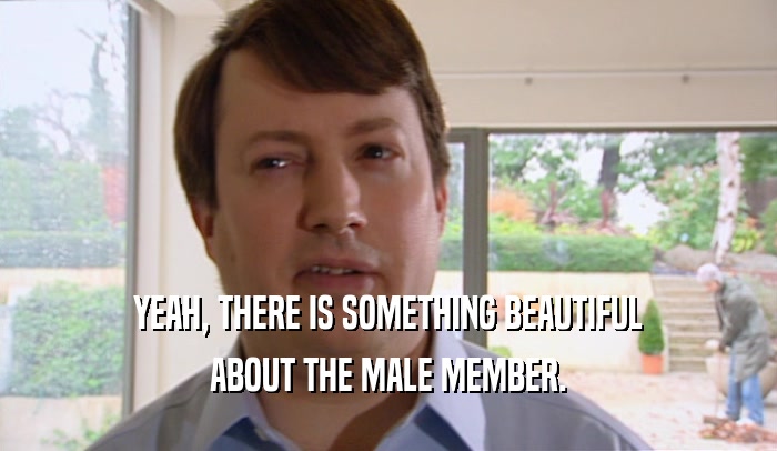 YEAH, THERE IS SOMETHING BEAUTIFUL ABOUT THE MALE MEMBER. 