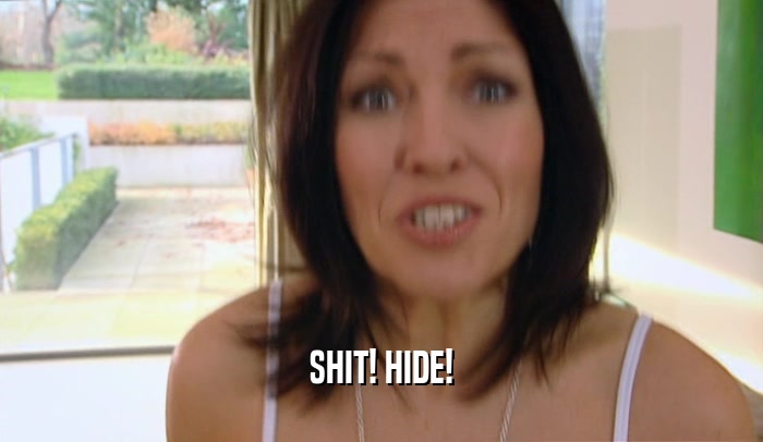 SHIT! HIDE!  