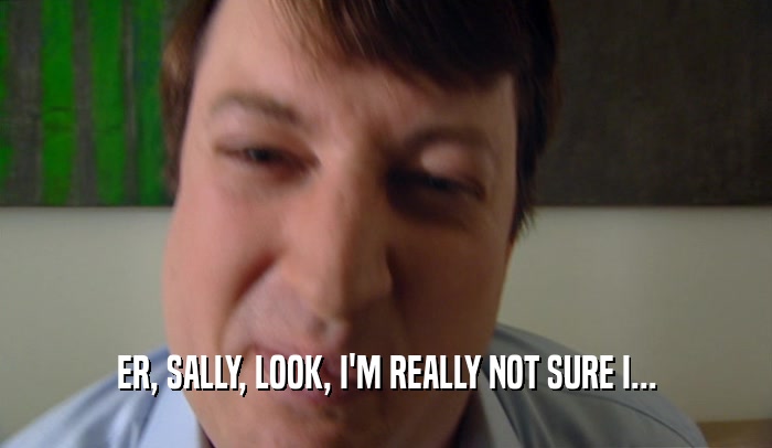 ER, SALLY, LOOK, I'M REALLY NOT SURE I...  