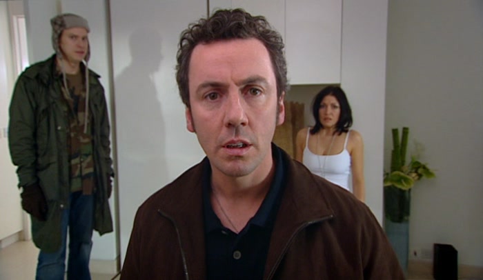 CORRIGAN. ARE YOU SPYING ON MY WIFE? 