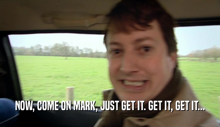 NOW, COME ON MARK, JUST GET IT. GET IT, GET IT...  