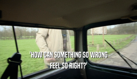 'HOW CAN SOMETHING SO WRONG FEEL SO RIGHT?' 