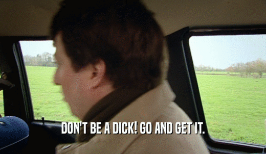 DON'T BE A DICK! GO AND GET IT.  