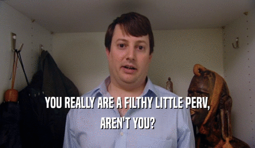 YOU REALLY ARE A FILTHY LITTLE PERV, AREN'T YOU? 