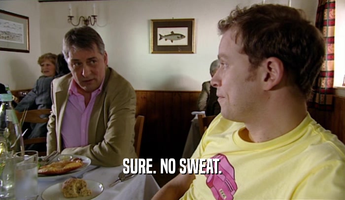 SURE. NO SWEAT.  