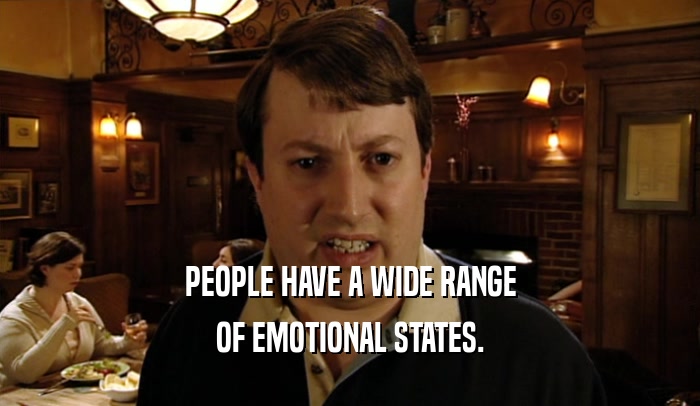 PEOPLE HAVE A WIDE RANGE OF EMOTIONAL STATES. 