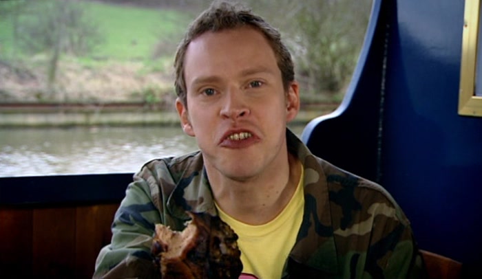 - NO, THANKS. - HERE, EAT SOME TURKEY. 