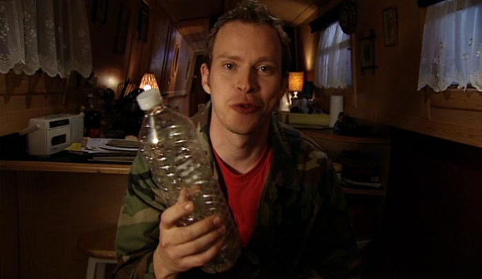 HERE, MARK, I TELL YOU WHAT, YOU PISS IN THIS BOTTLE, I'LL DRINK IT. 