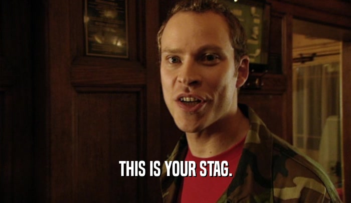 THIS IS YOUR STAG.  