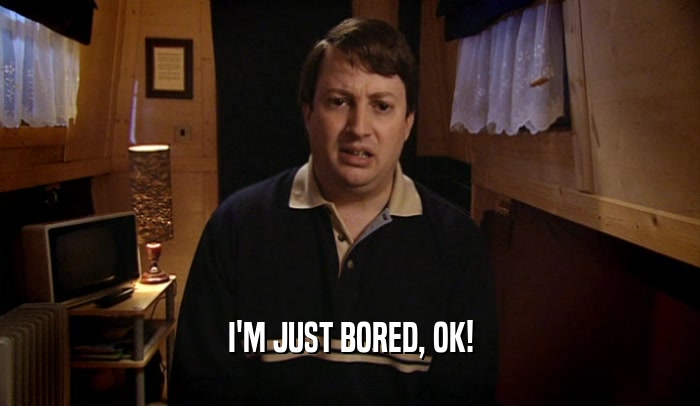 I'M JUST BORED, OK!  