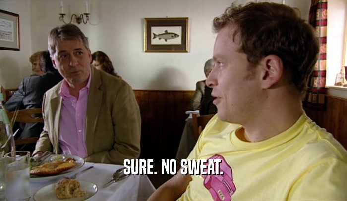 SURE. NO SWEAT.  