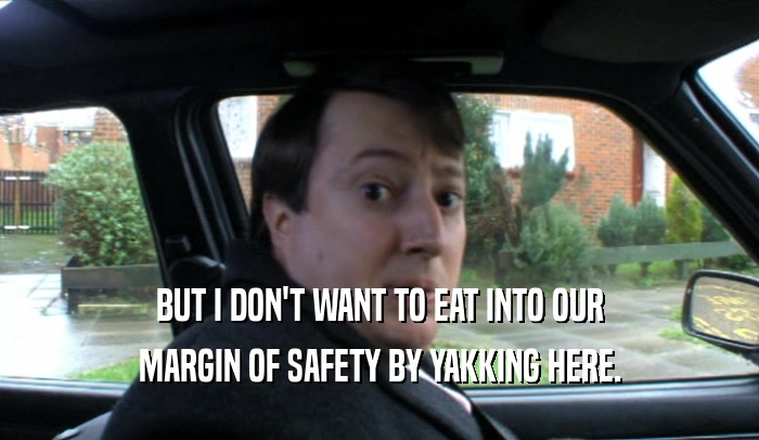 BUT I DON'T WANT TO EAT INTO OUR MARGIN OF SAFETY BY YAKKING HERE. 