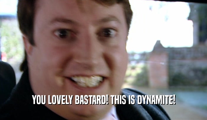 YOU LOVELY BASTARD! THIS IS DYNAMITE!  