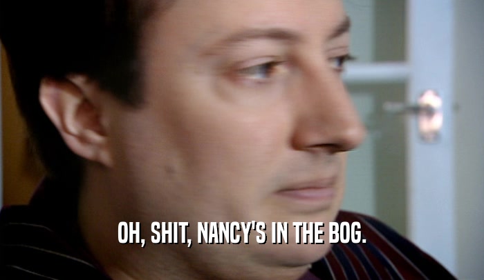 OH, SHIT, NANCY'S IN THE BOG.
  