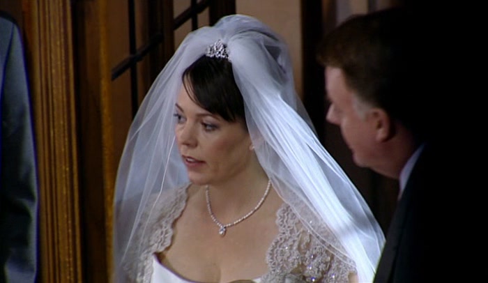 (MARK) OH, MY GOD. THERE SHE IS. SHE LOOKS SO BEAUTIFUL. 