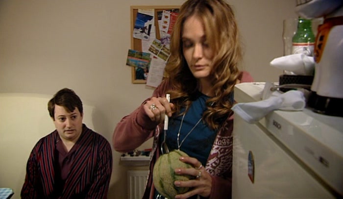 NANCY, DON'T HAVE THE MELON. THAT'S NOT GOOD MELON. 