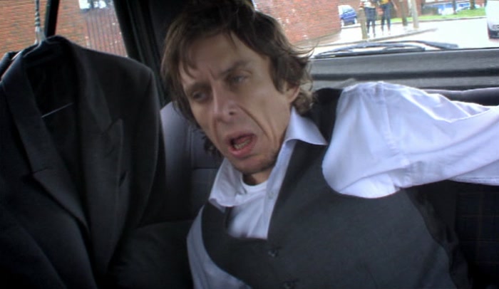 I'M GONNA PUKE AGAIN, JEZ, PULL OVER.  