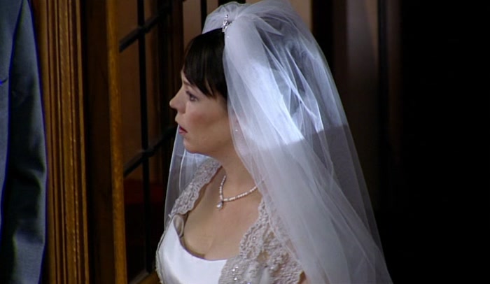 (MARK) OH, MY GOD. THERE SHE IS. SHE LOOKS SO BEAUTIFUL. 