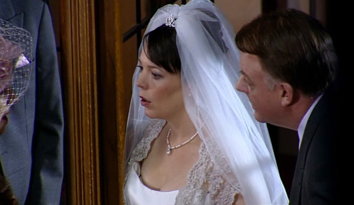 (MARK) OH, MY GOD. THERE SHE IS. SHE LOOKS SO BEAUTIFUL. 