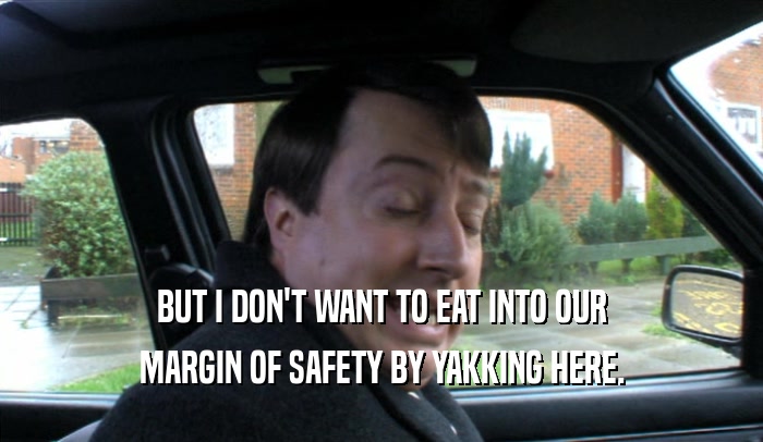 BUT I DON'T WANT TO EAT INTO OUR MARGIN OF SAFETY BY YAKKING HERE. 