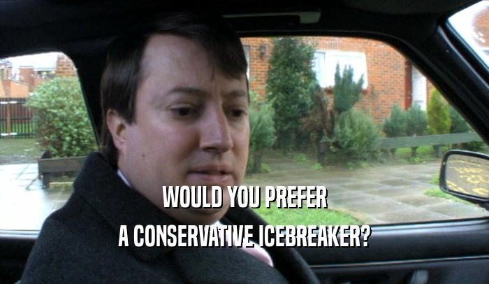 WOULD YOU PREFER A CONSERVATIVE ICEBREAKER? 