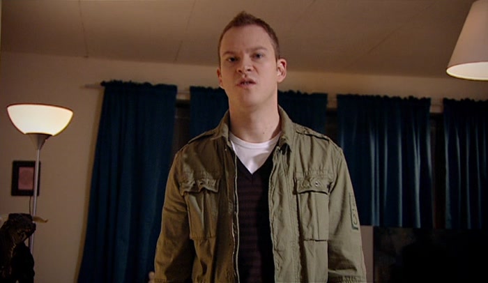 GOOD. WE'RE TRYING TO RELAX. HE'S YOUR GUEST - PUT HIM IN YOUR ROOM. 