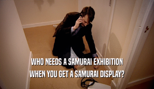 WHO NEEDS A SAMURAI EXHIBITION WHEN YOU GET A SAMURAI DISPLAY? 