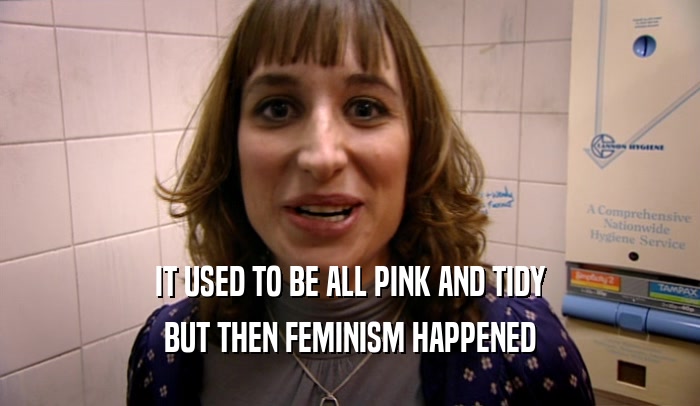 IT USED TO BE ALL PINK AND TIDY BUT THEN FEMINISM HAPPENED 