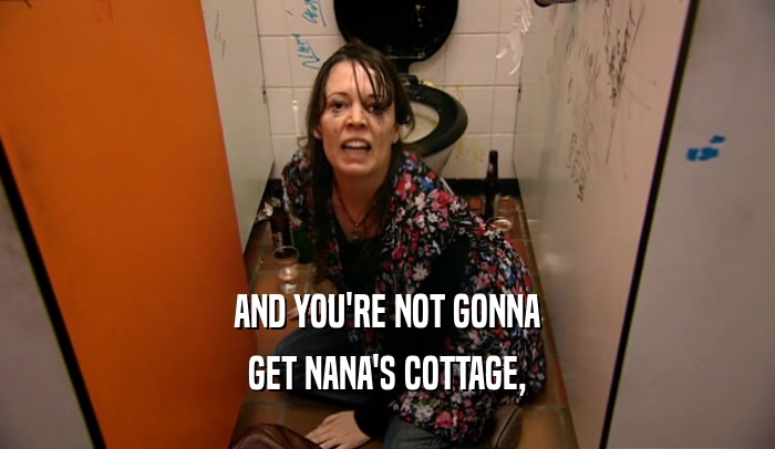 AND YOU'RE NOT GONNA GET NANA'S COTTAGE, 