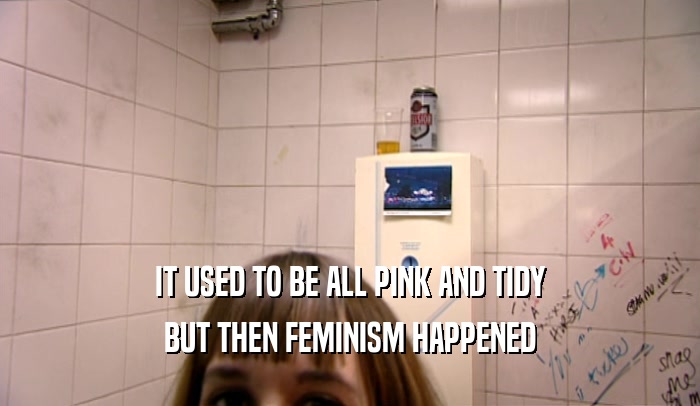 IT USED TO BE ALL PINK AND TIDY BUT THEN FEMINISM HAPPENED 