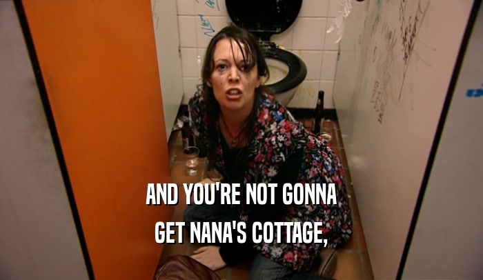 AND YOU'RE NOT GONNA GET NANA'S COTTAGE, 