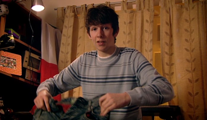 LOOK, THIS IS WHAT I'D LOOK LIKE WEARING YOUR JEANS. 