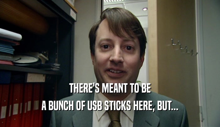 THERE'S MEANT TO BE A BUNCH OF USB STICKS HERE, BUT... 