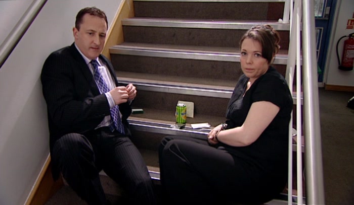 WHAT YOU DOING OUT HERE, ANYWAY, MARK? AND WHAT'S THAT ON YOUR TROUSERS? 