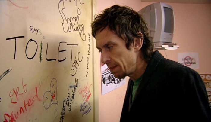 BARNEY'S LOCKED HIMSELF IN THE BLOODY BOG. 
