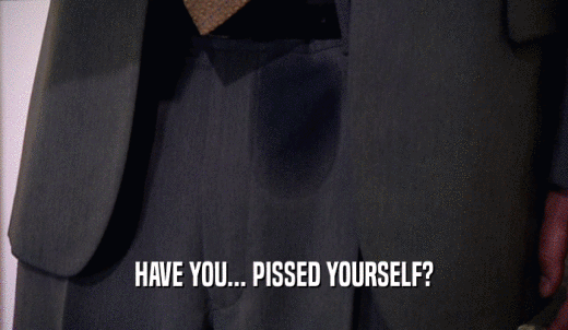 HAVE YOU... PISSED YOURSELF?  