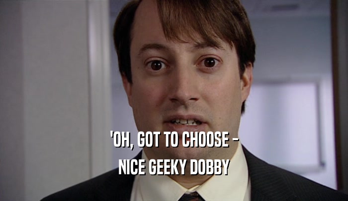 'OH, GOT TO CHOOSE - NICE GEEKY DOBBY 