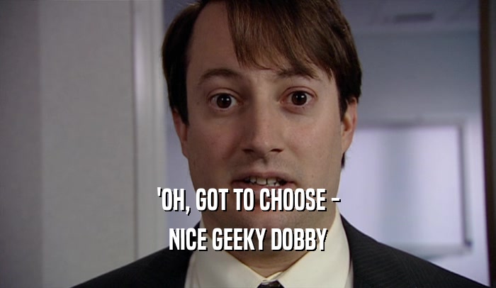 'OH, GOT TO CHOOSE - NICE GEEKY DOBBY 